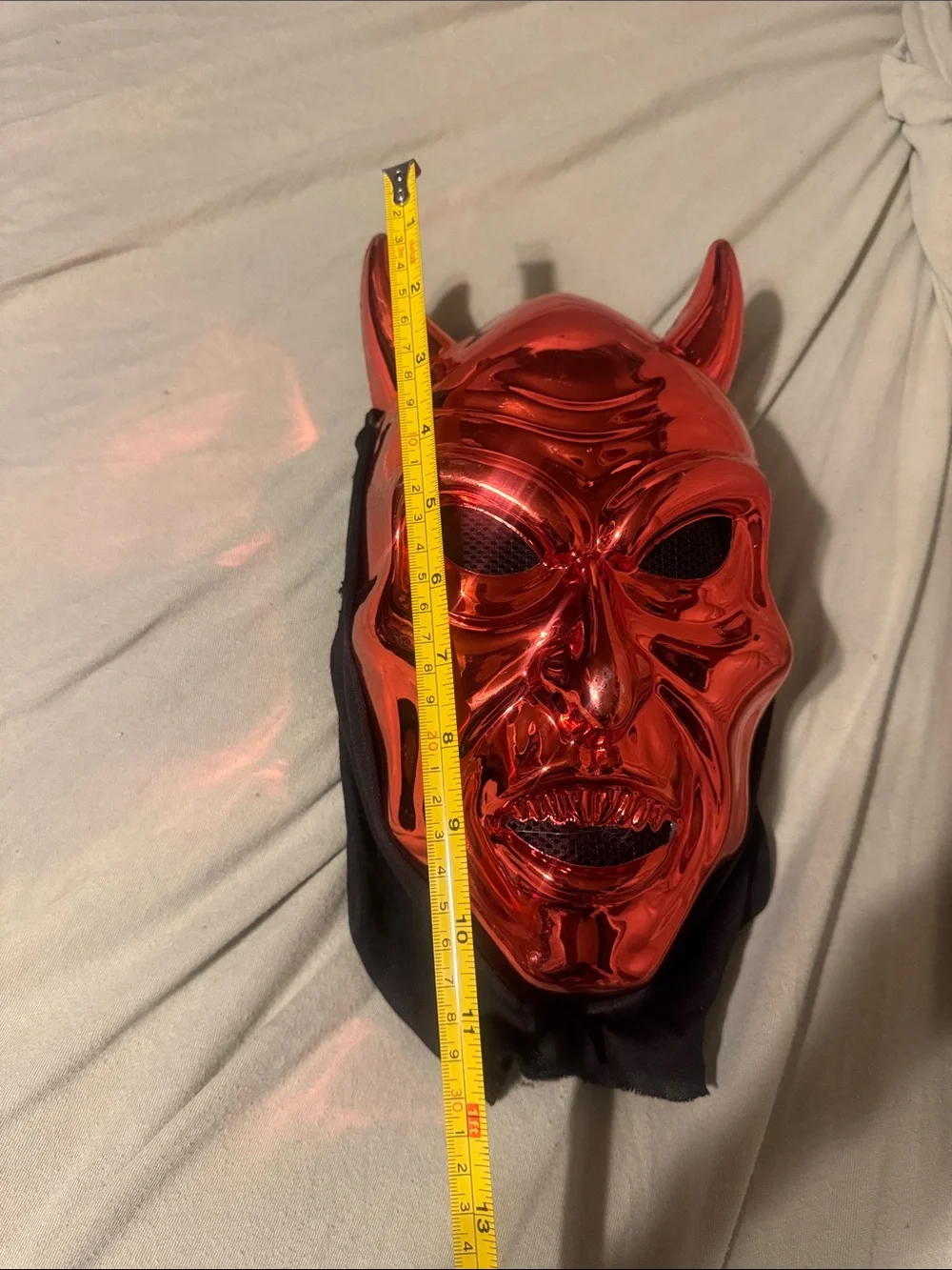 Shiny Red Devil Decorative Mask - Home Accents